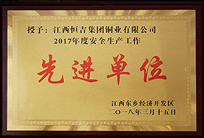 2017年度安全生产工作先进单位